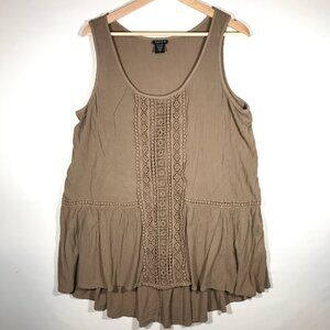 Torrid Women's 2 Brown Tunic Sleeveless Shirt Top
